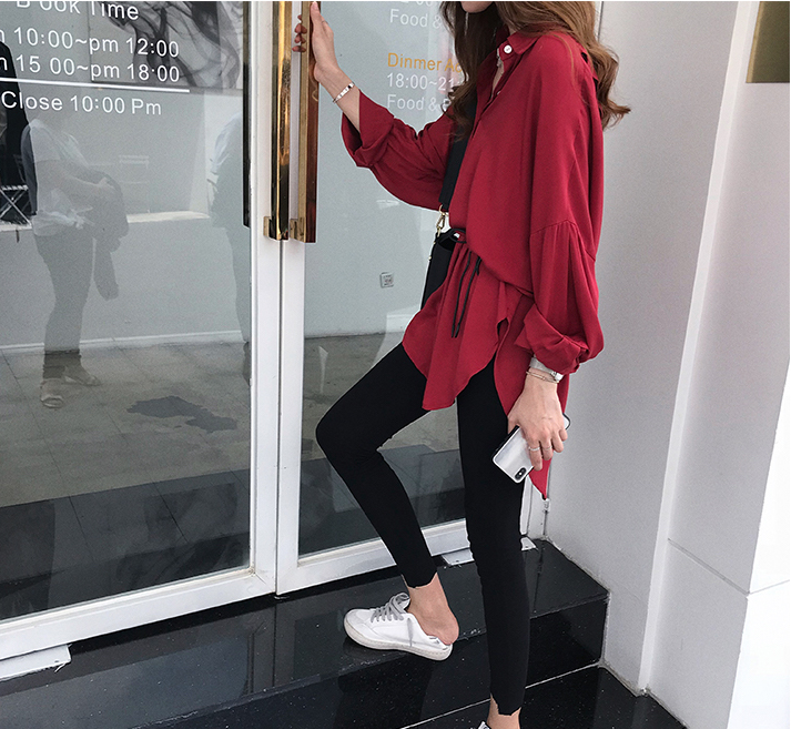 FF-135 Fashion Long Top Red