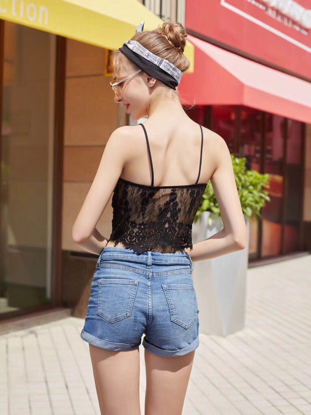 FF-137 Lace Inner Top Black