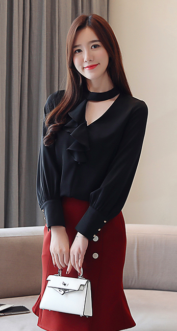 FF-139 Fashion OL Top Black