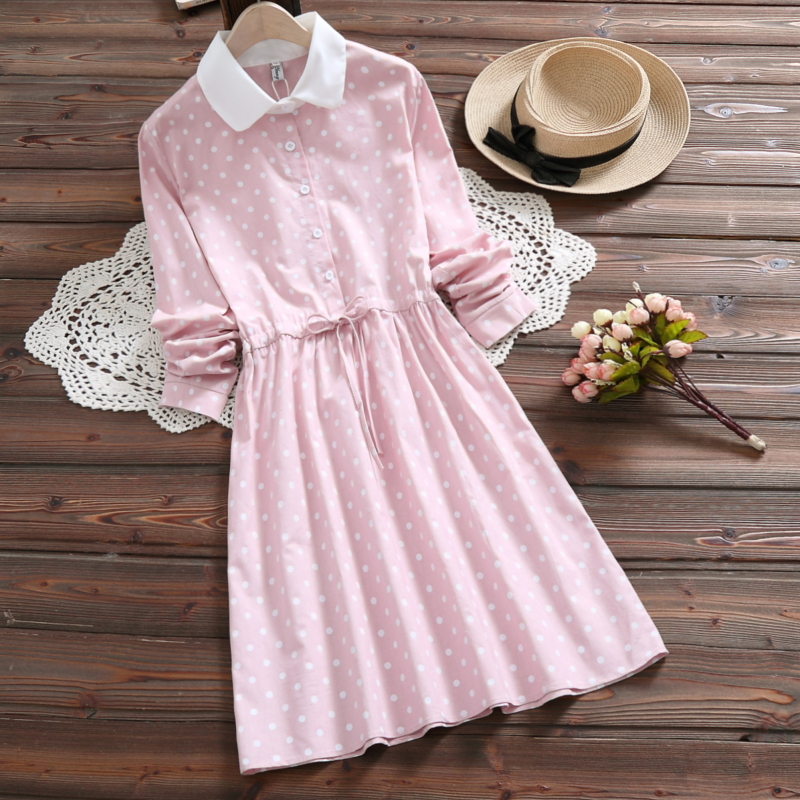 FF-143 Sweet Polka Dot Dress Red