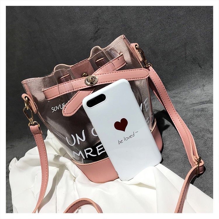 KW80396 2 In 1 Trans Cute Sling Bag Pink 