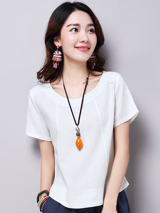ST-667 Casual Top White
