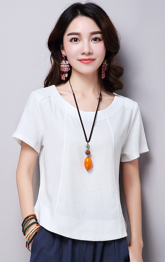 ST-667 Casual Top White