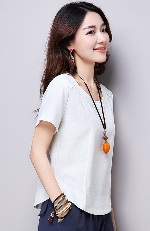 ST-667 Casual Top White