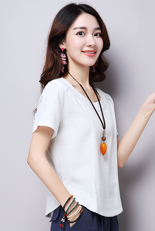 ST-667 Casual Top White