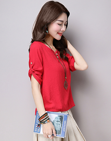 ST-668 Charming Top Red
