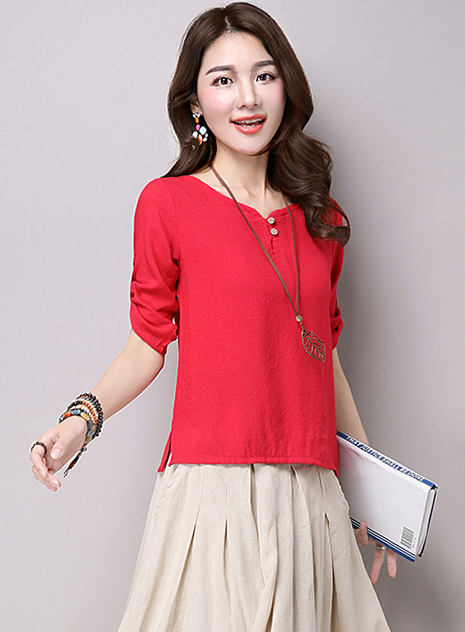 ST-668 Charming Top Red