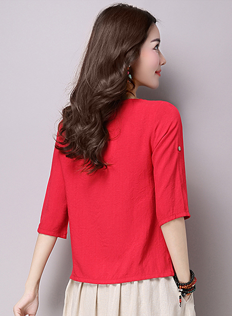 ST-668 Charming Top Red