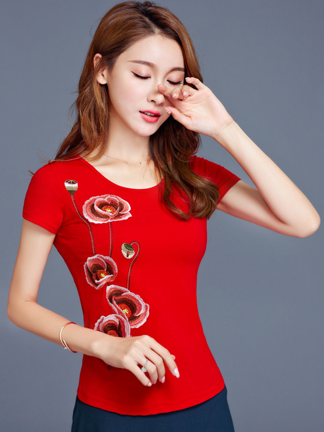 ST-683 Stylish Top Red