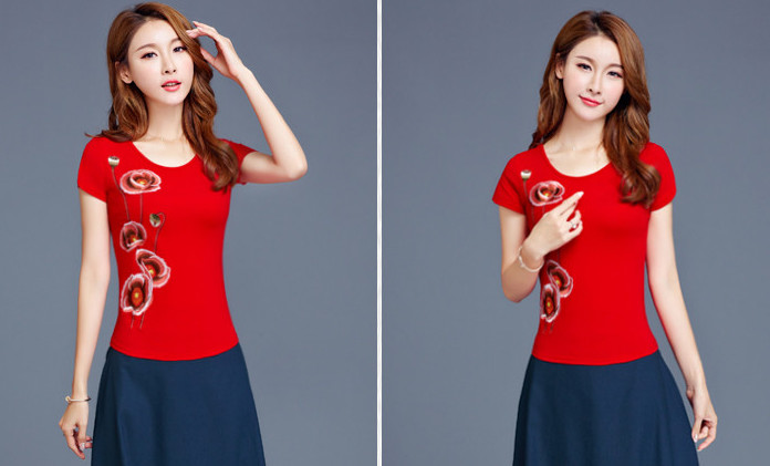ST-683 Stylish Top Red