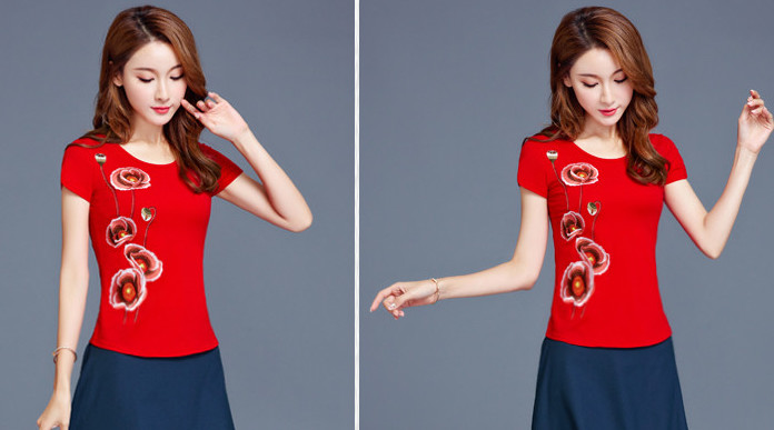 ST-683 Stylish Top Red
