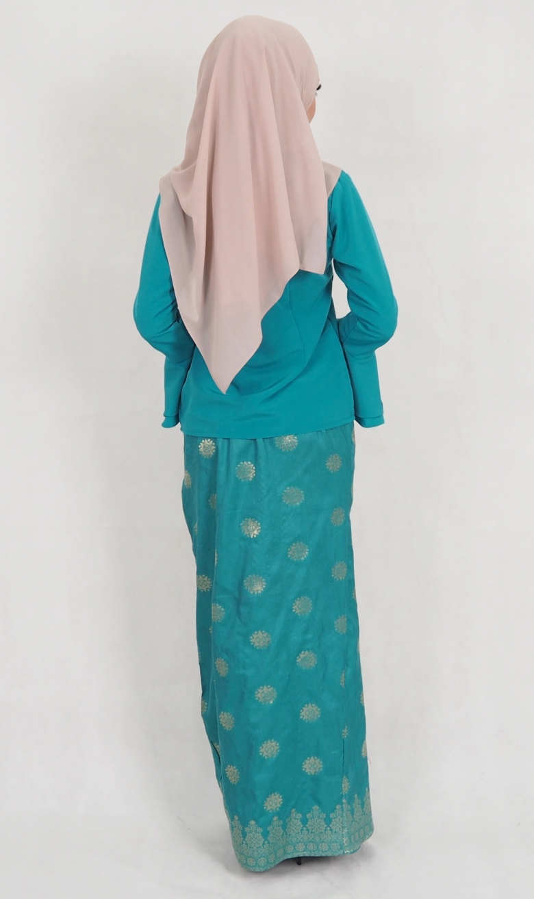 SW5137 Pretty Baju Kurung Dark Green