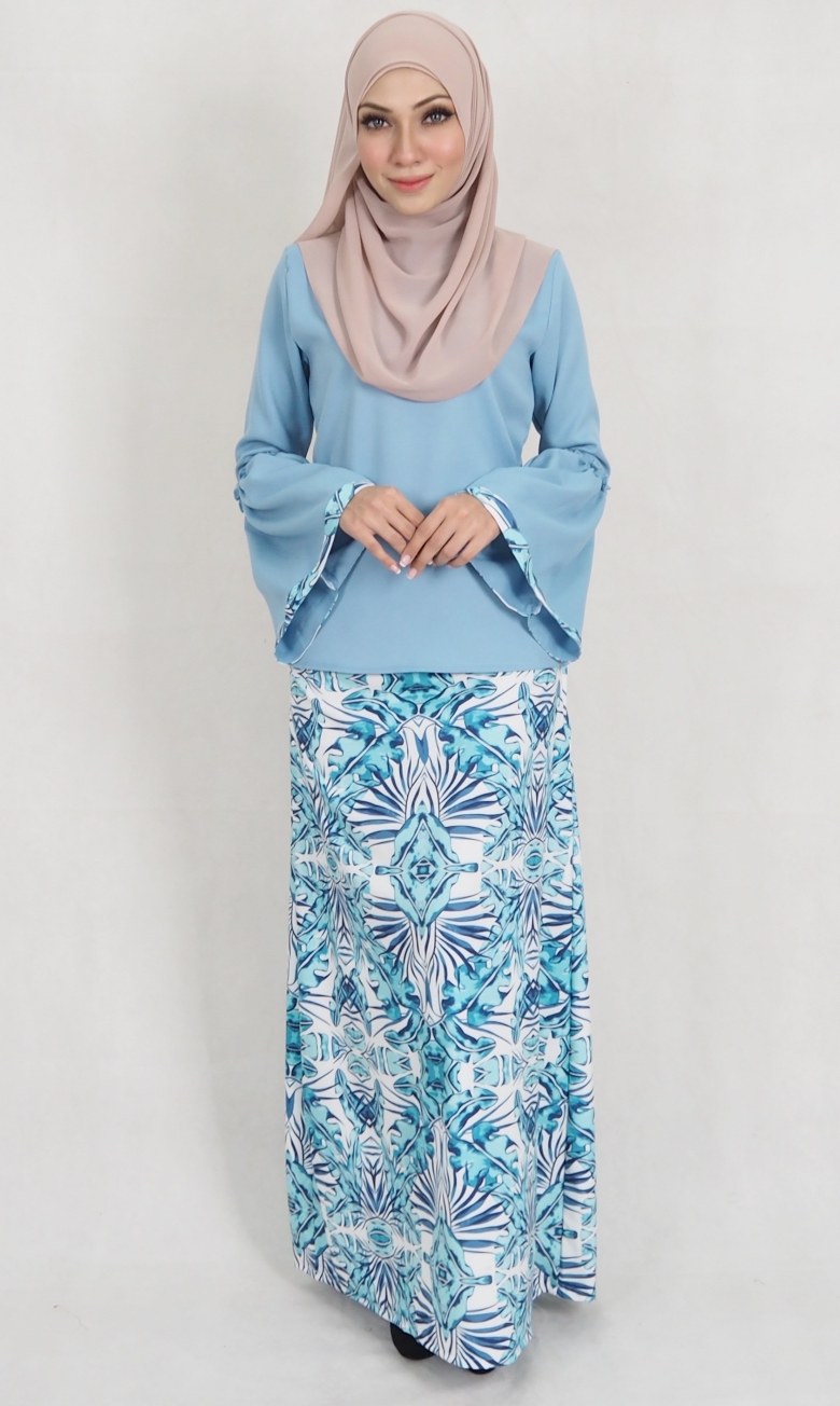 SW5139 Fashion Baju Kurung Blue