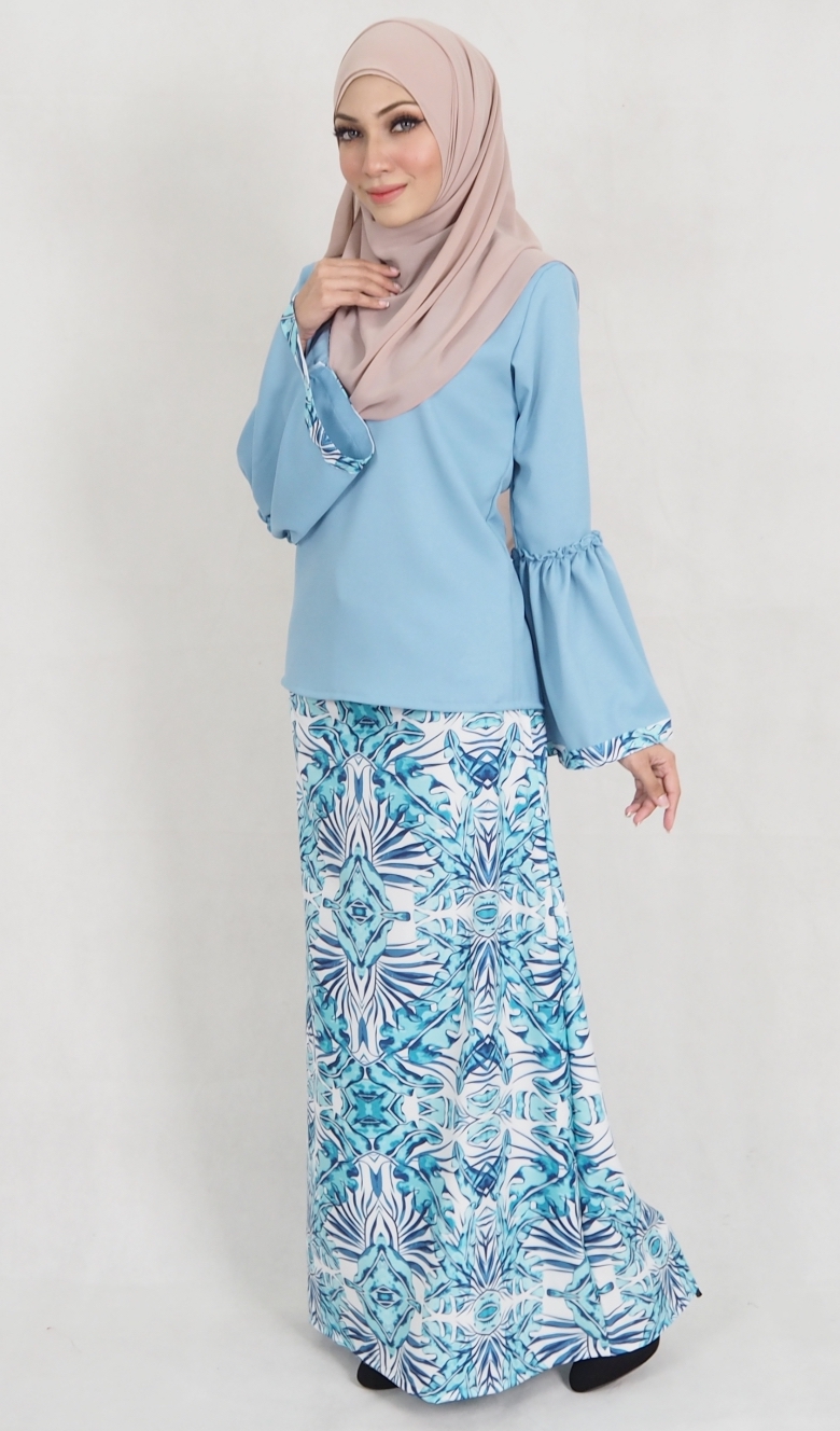 SW5139 Fashion Baju Kurung Blue