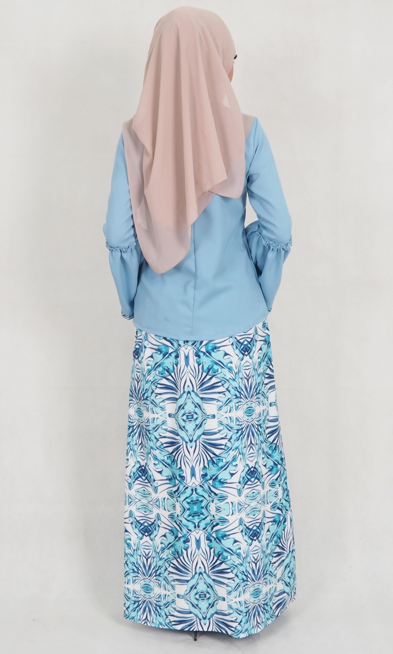 SW5139 Fashion Baju Kurung Blue