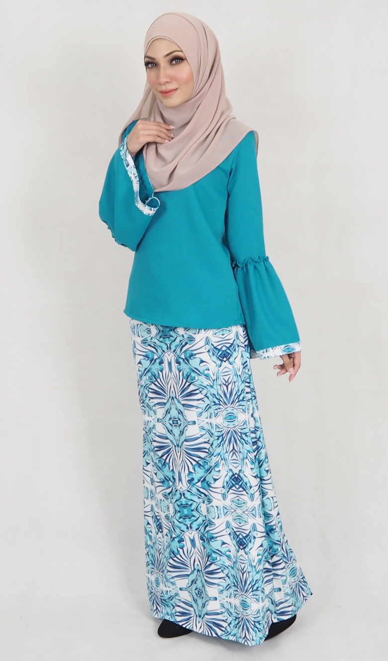 SW5139 Fashion Baju Kurung Dark Green