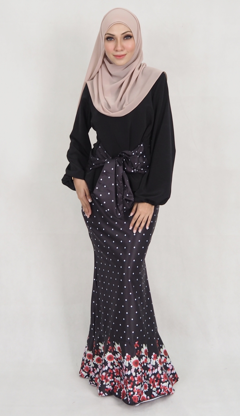 SW5142 Stylish Baju Kurung Black