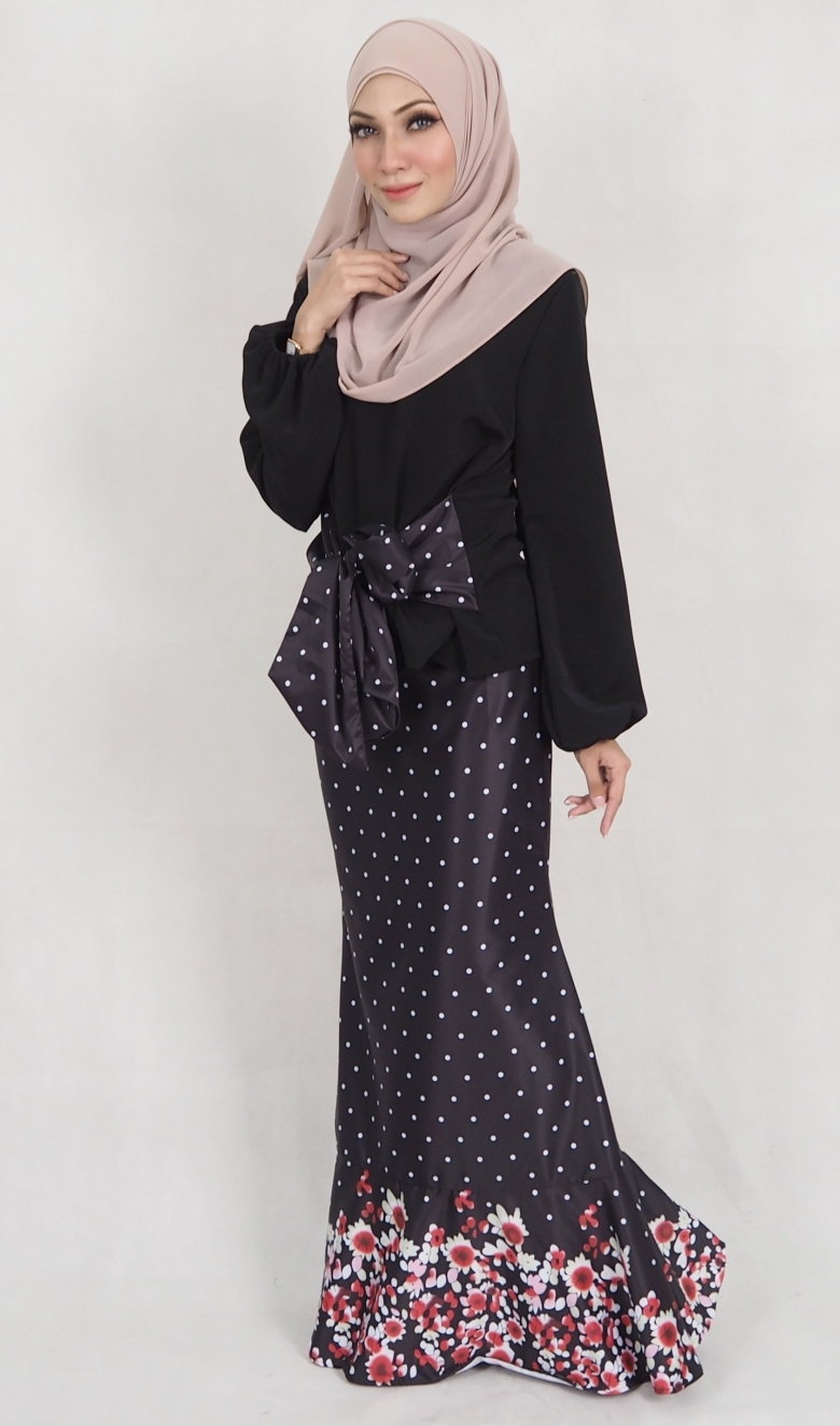 SW5142 Stylish Baju Kurung Black