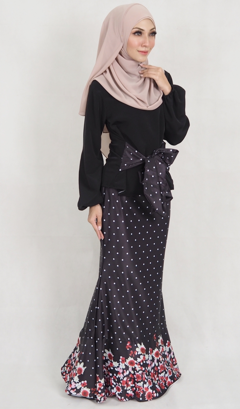 SW5142 Stylish Baju Kurung Black
