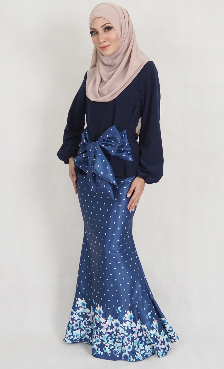 SW5142 Stylish Baju Kurung Navy