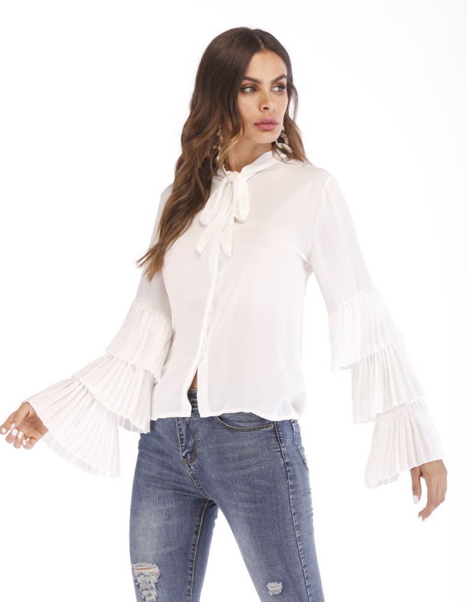 ZL727 Pretty Blouse White