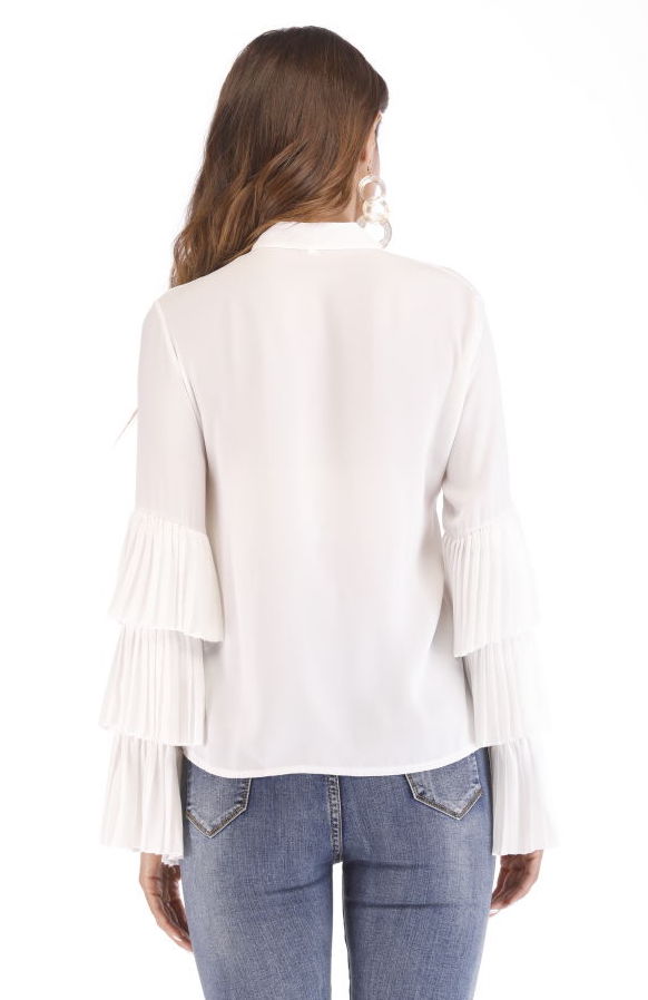 ZL727 Pretty Blouse White