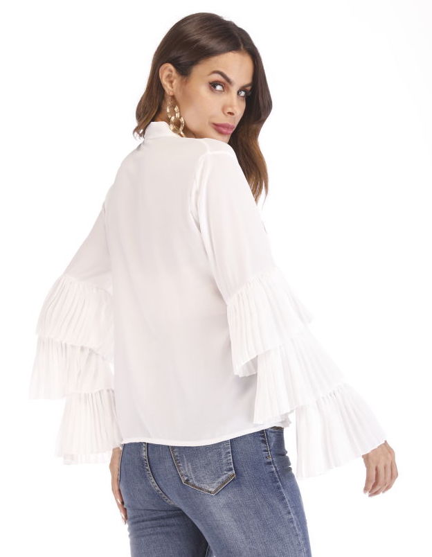 ZL727 Pretty Blouse White