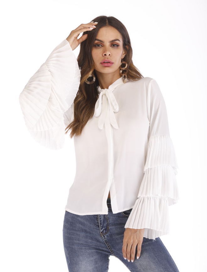 ZL727 Pretty Blouse White