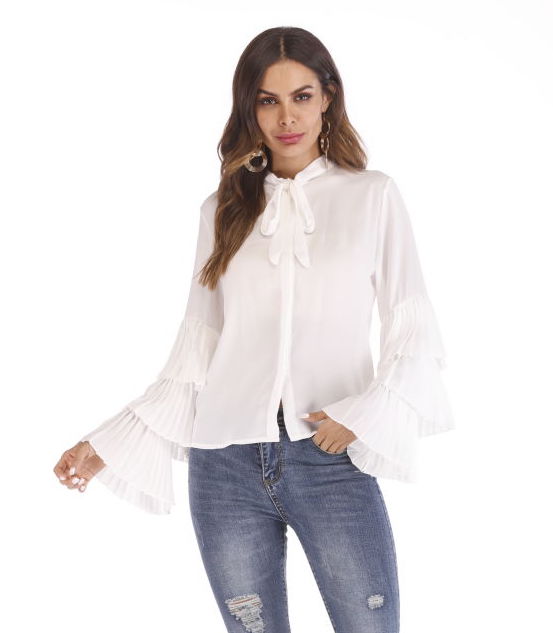 ZL727 Pretty Blouse White
