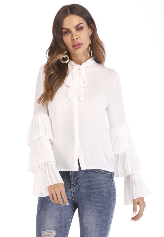 ZL727 Pretty Blouse White