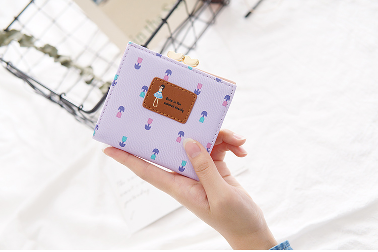 ZL730 Cute Girl Wallet Purple