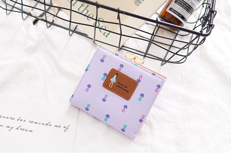 ZL730 Cute Girl Wallet Purple