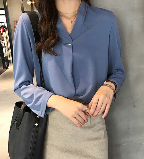 ZL751 Pretty Blouse Blue