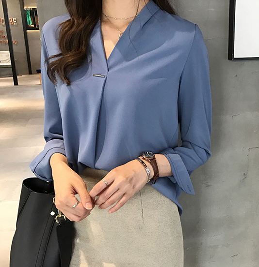 ZL751 Pretty Blouse Blue