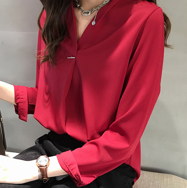 ZL751 Pretty Blouse Red
