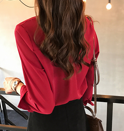 ZL751 Pretty Blouse Red