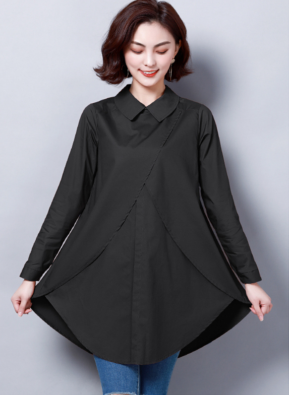 FF-149 Stylish Loose Top Black