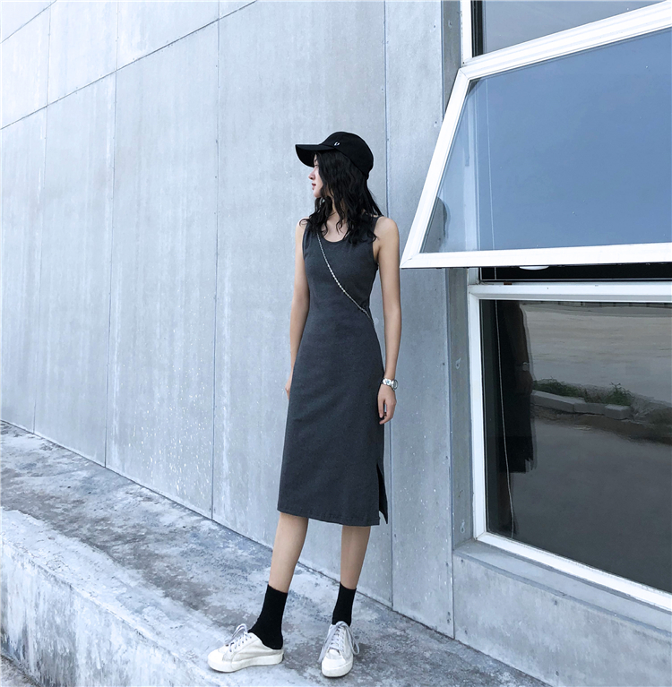 FF-157 Casual Dress Dark Grey