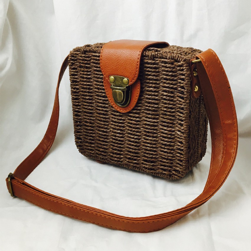 KW80397 Vintage Style Bag Dark Brown