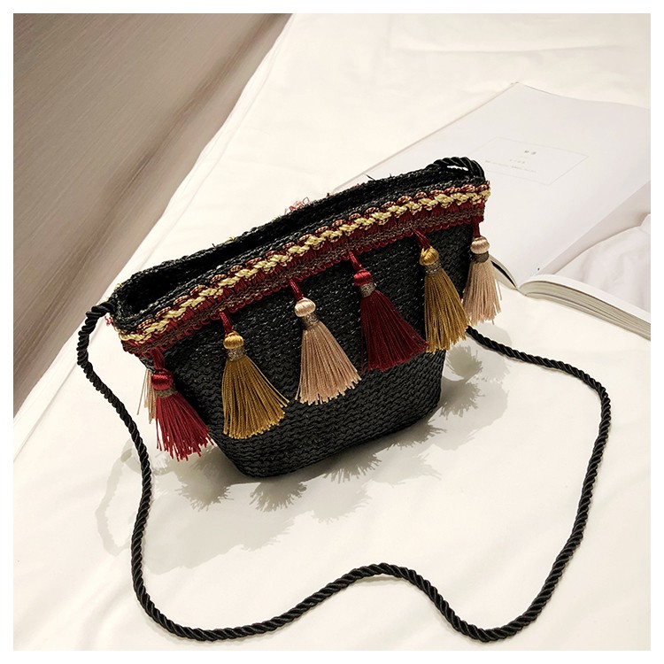 KW80400 Women's Tassel Bag Black