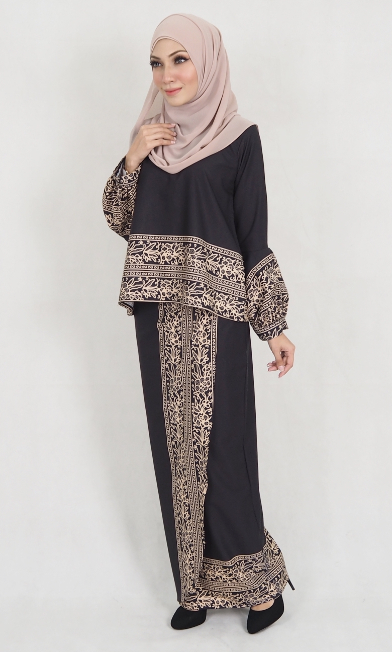 SW5152 Baju Kurung (Plus Size) Black