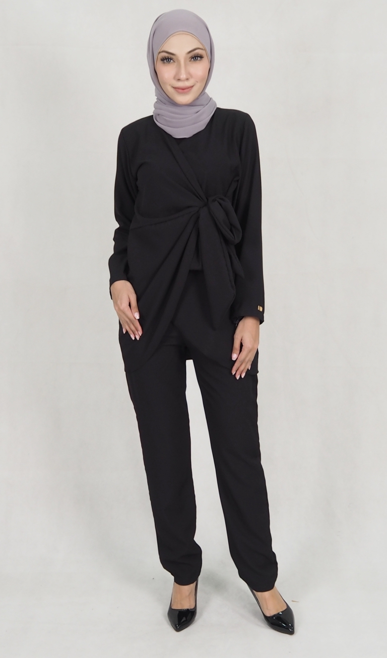 SW5157 Fashion Top & Pant Set Black