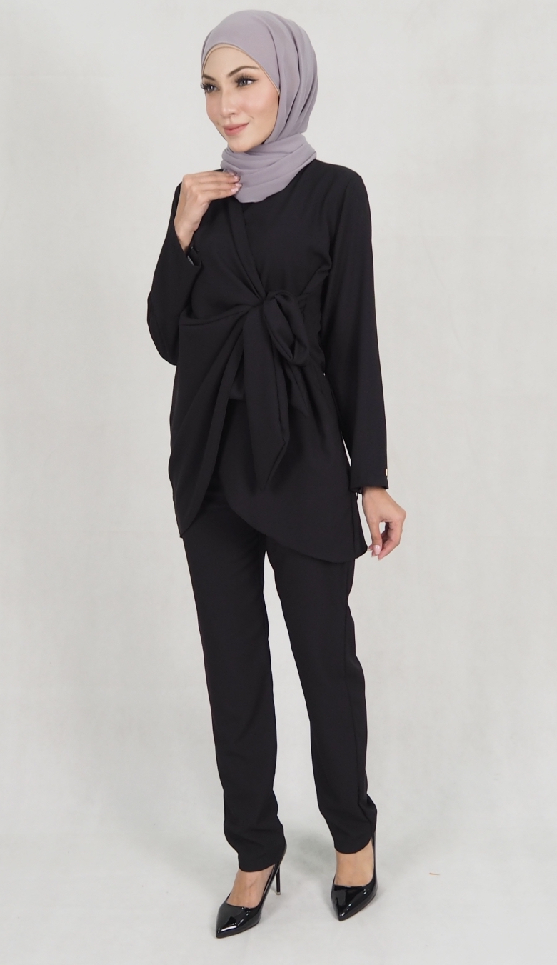 SW5157 Fashion Top & Pant Set Black