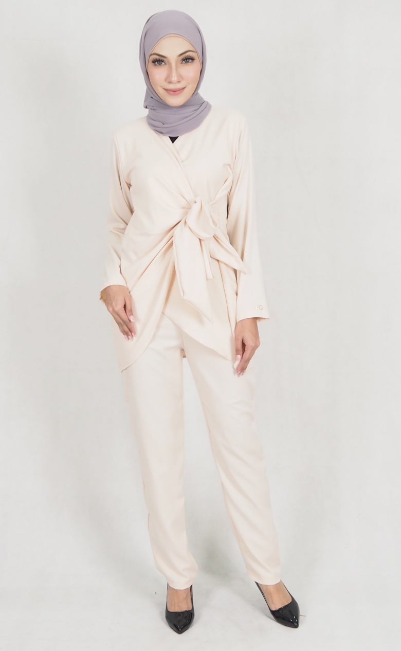 SW5157 Fashion Top & Pant Set Cream