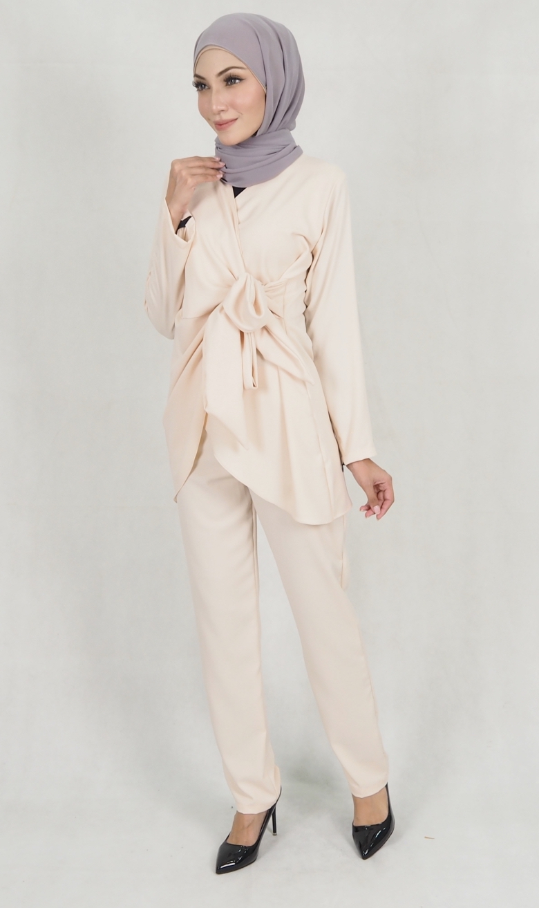 SW5157 Fashion Top & Pant Set Cream