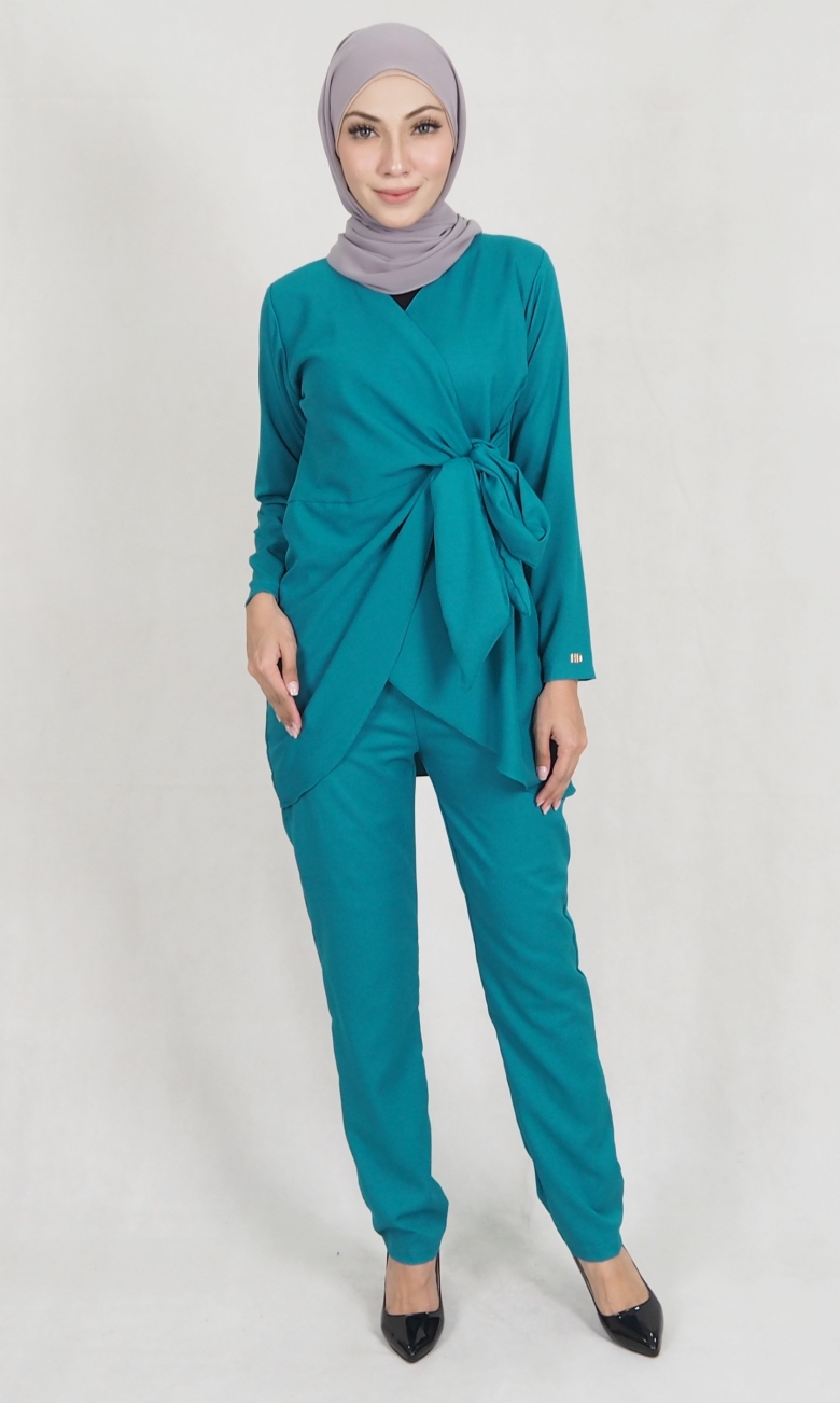 SW5157 Fashion Top & Pant Set Dark Green