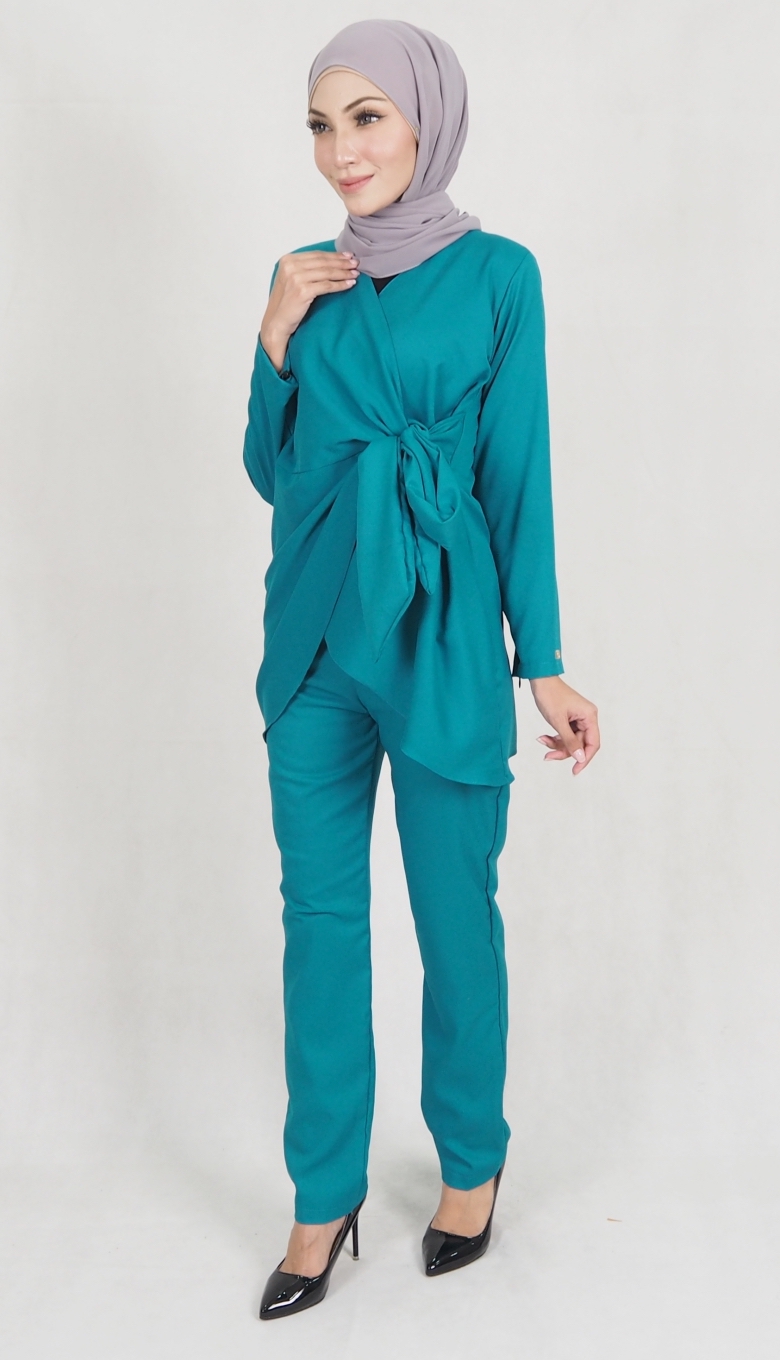 SW5157 Fashion Top & Pant Set Dark Green