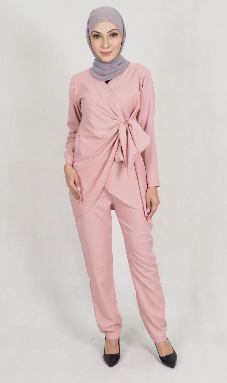 SW5157 Fashion Top & Pant Set Dusty Pink