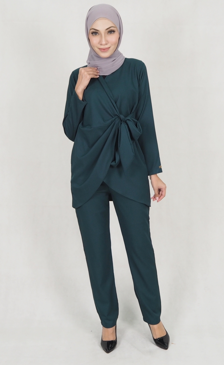 SW5157 Fashion Top & Pant Set Emerald Green