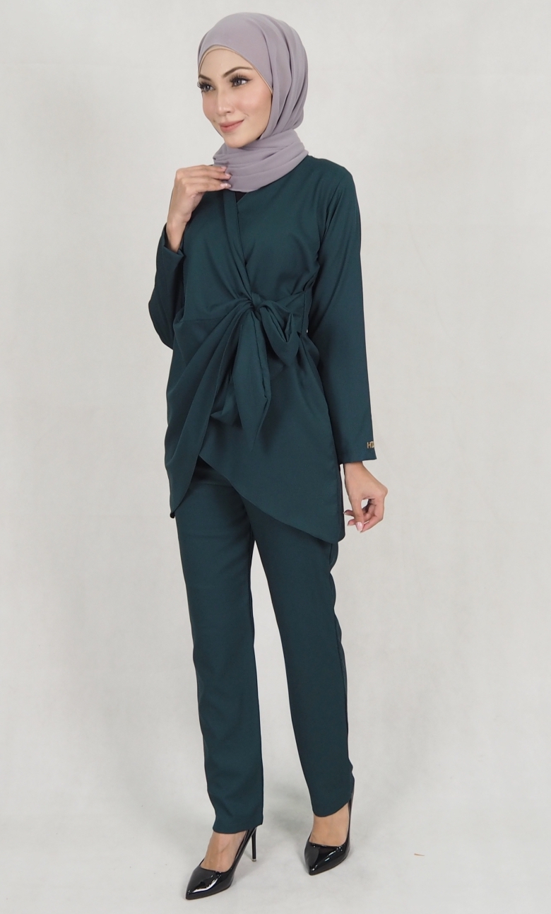SW5157 Fashion Top & Pant Set Emerald Green